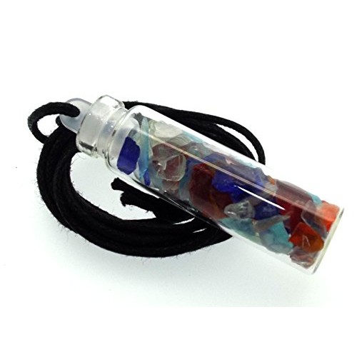 Andara Chakra Crystal Glass Bottle Pendant